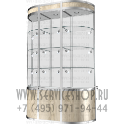 Витрины из алюминиевого профиля с тумбой под товар. серии Старт