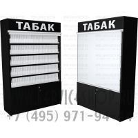 Шкаф с рулонной шторкой для реализации электронных сигарет пять уровней полок с тумбой накопителем