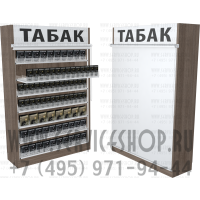 Шкаф с рулонными шторками для торговли табачными пачками семь уровней полок