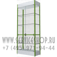 Витрина со стеклянными полками для продажи товара