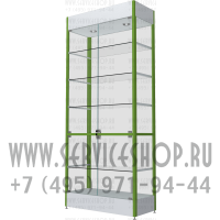 Витрина со стеклянными полками в магазин