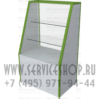 Прилавок с полками из стекла