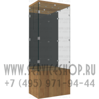 Демонстрационная витрина для знамён с задней зеркальной стенкой