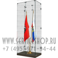 Витрина демонстрационная остекленная для знамен