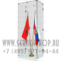 Остекленная витрина демонстрационная для знамен
