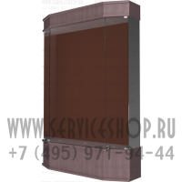 Демонстрационная стеклянная витрина для знамен