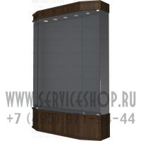 Витрина стеклянная для трех знамен