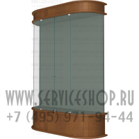 Витрина для демонстрации трех знамен