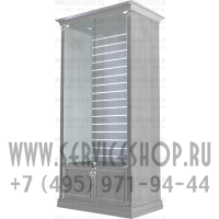 Стеллаж со стеклянными дверками и экономпанелью