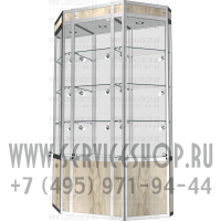 Алюминиевая витрина со скошенными углами